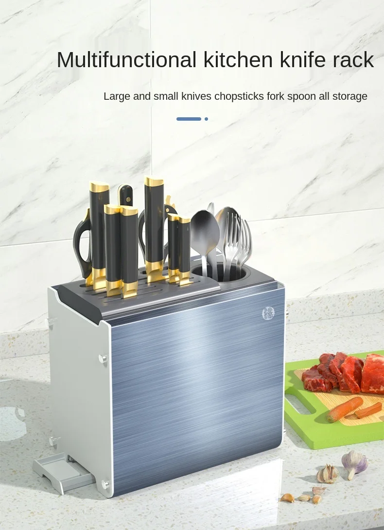 zq Multi-Functional Kitchen Knife Storage Rack Household Chopsticks Tube Kitchen Knife Holder Knife and Chopsticks Storage Rack