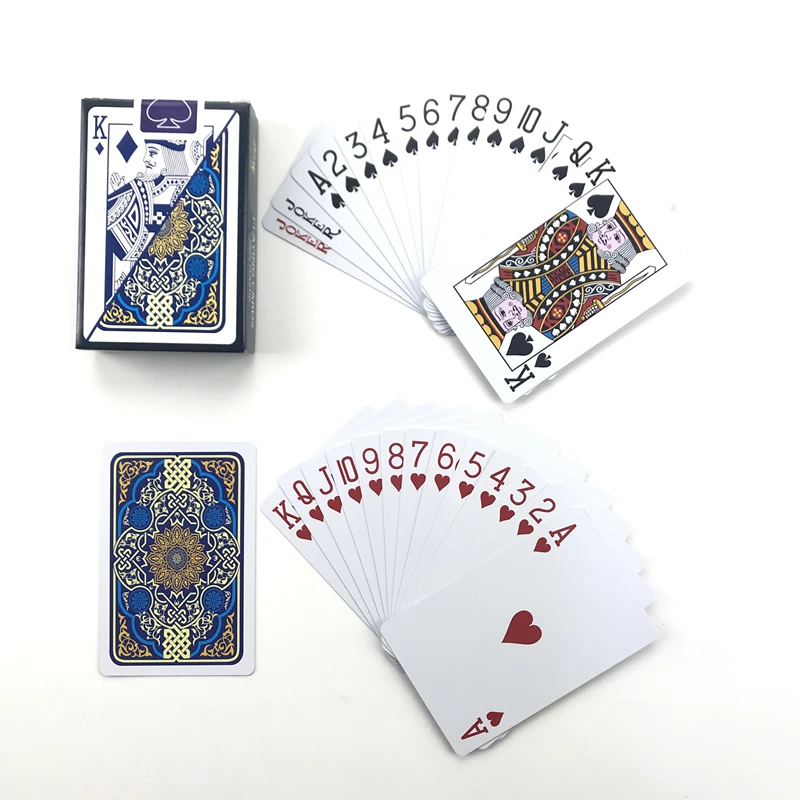 

Игральные карты, пластиковые карты для Техасского покера, карточки из ПВХ для настольных игр, красные и синие водонепроницаемые носимые карточные игры