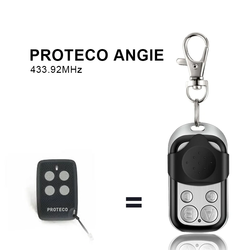 PROTECO ANGIE Garage Remote Control Duplicator 433.92 433MHz Gate Opener 4CH Slide Cover Black Transmitter Duplicator On Sale