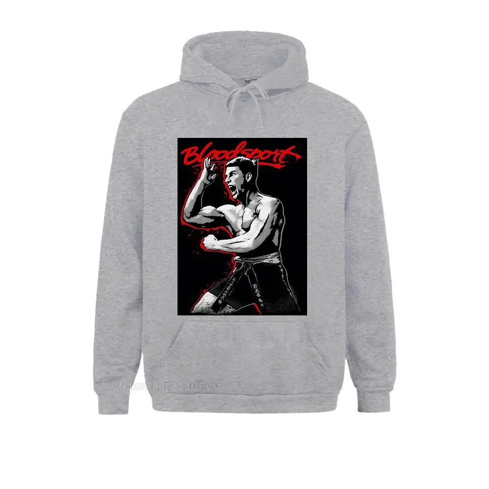 الدم الرياضة الفيلم المشارك جان كلود فان دام كنزة قطيفة الرجال خمر كنزة قطيفة الياقة المستديرة هوديس الجرافيك الملابس