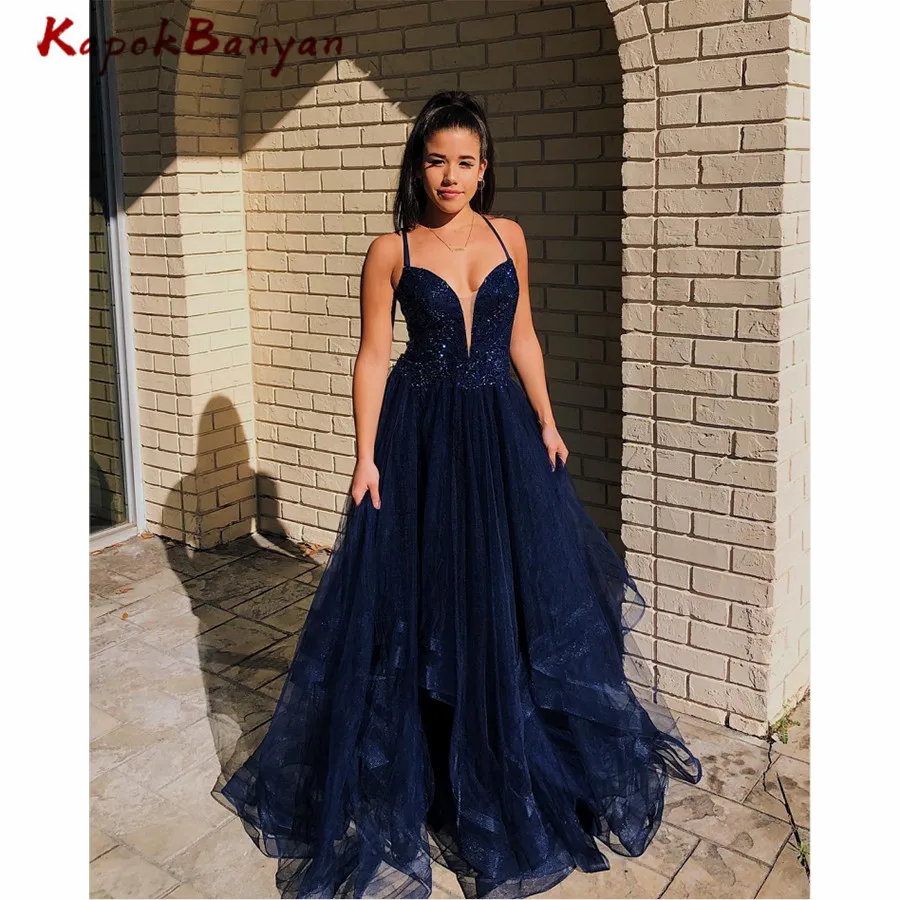 Tulle Sexy Sweetheart Backless Prom Dress Sweep Train Zipper Evening Party Gown Open Back