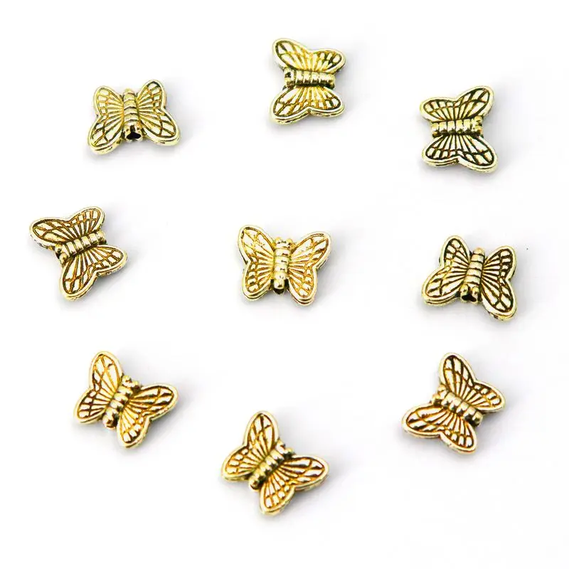 50pc 10,5x8,5 Tibetischen Silber Farbe Metall Schmetterling Charme Spacer Lose Perlen Für Schmuck Finden Zubehör Großhandel – Detail 9