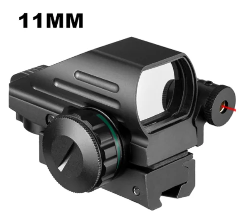 FIRE WOLF Taktische reflektierende rote/grüne Lichtlaser holografische Projektion des Red Dot Visier Visier Jagd 11mm/20mm Schienenmontiertes Visier 5