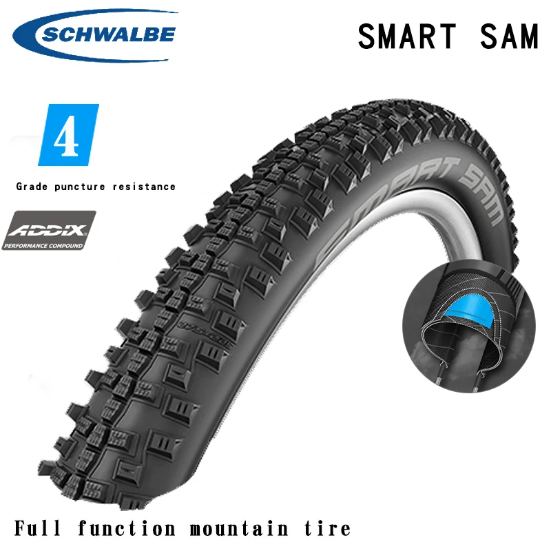 Schwalbe 산악 자전거 타이어, Am XC 스틸 와이어 찔림 방지, SMART SAM PLUS 26 27.5 29 인치, 산악 접이식 찔림 방지 타이어