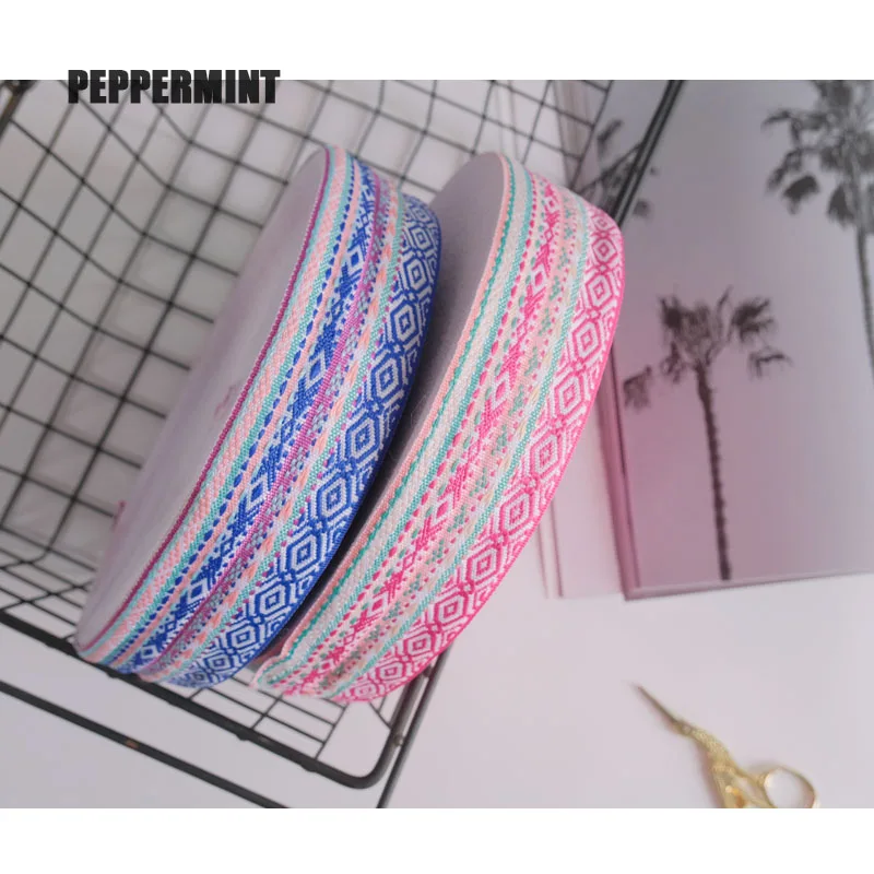 1yard 7cm Pink Embroidery Tassel Ethnic Fringe Lace Trim Trimming Ribbon Sewing Latin Dress Stage Garment Curtain Decorative