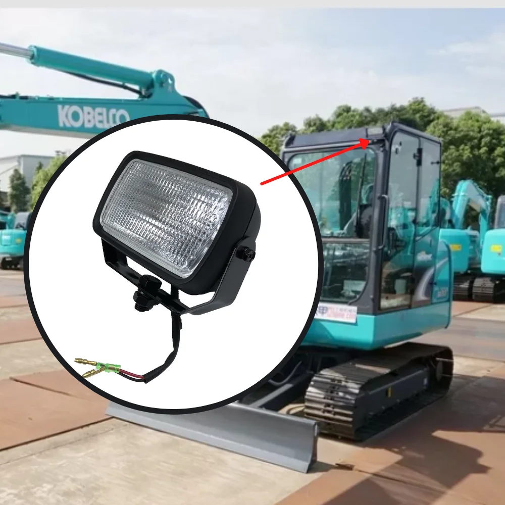 Excavator Cab Ceiling Light for KOBELCO SK60 75 140 200 210 230350 350-8 Lamp 12V 24V Excavator Accessories Free Shipping