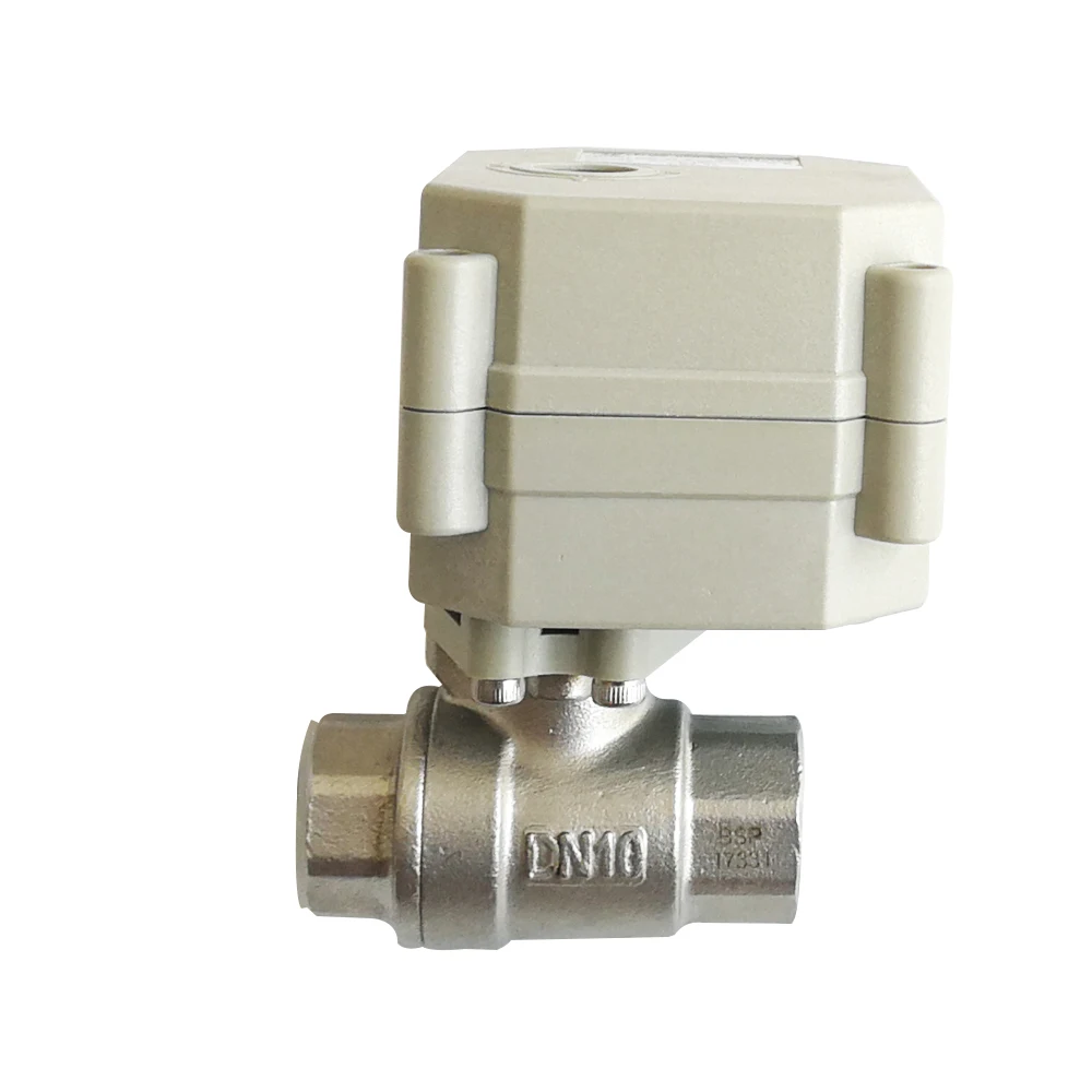 Tsai Fan DN10  Motorized Ball Valve DN10 TF10-S2-C IP67, NSF, CE certified Automated Valve SS304/316 BSP/NPT For Water treatment