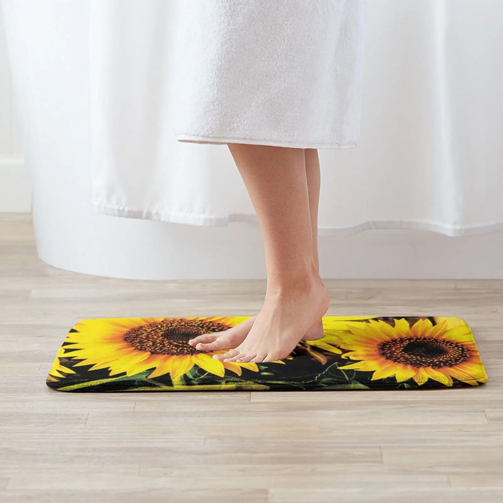 Sunflower Design Cloth Face Soft Non-Slip Mat Rug 1361 Carpet Cushion Carpet Quarantine Face Inhale Breath Oxygen