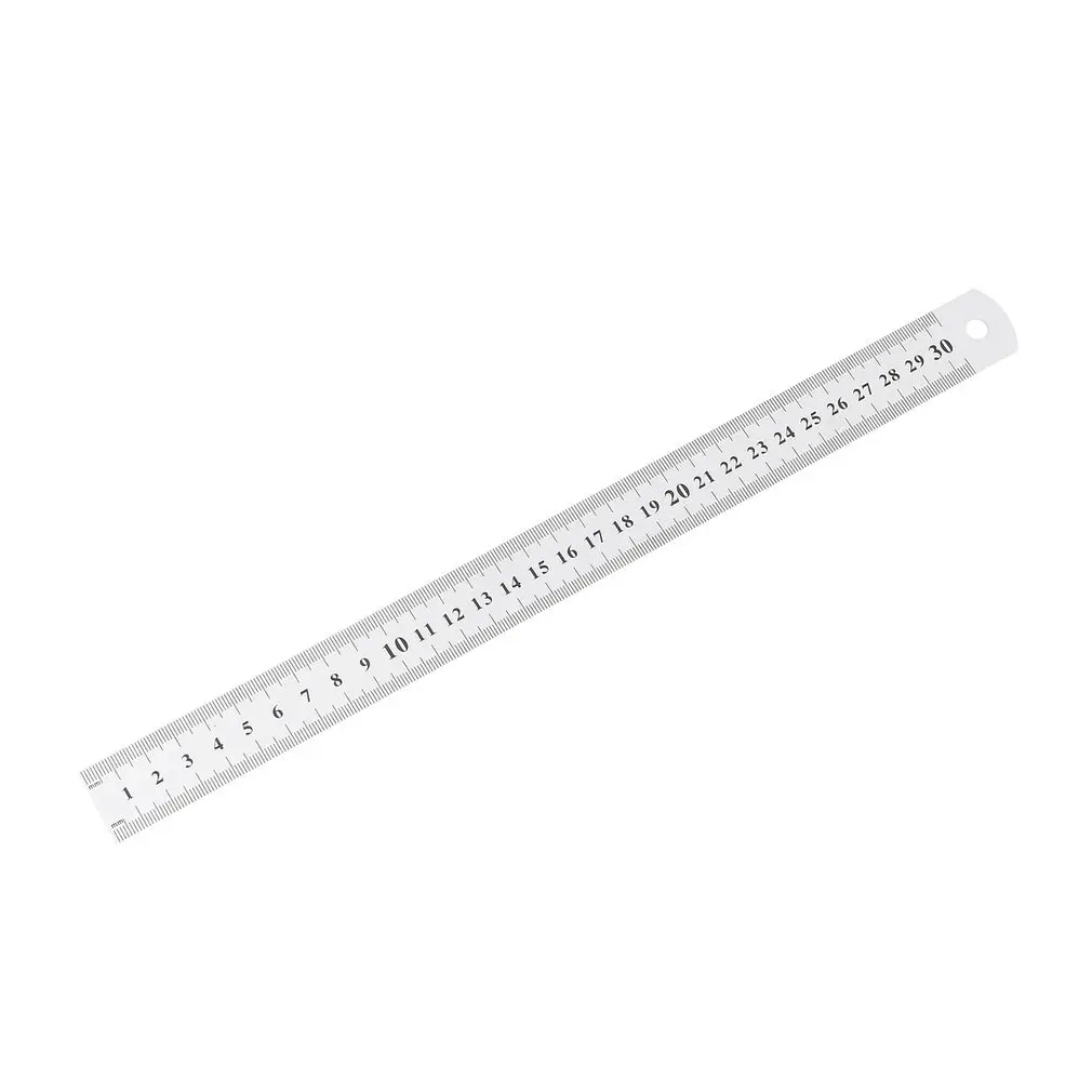 Stainless Steel Metal Ruler 30CM Straight Ruler Double Sided Measuring Tool For Sewing Foot School Office Drawing Ruler