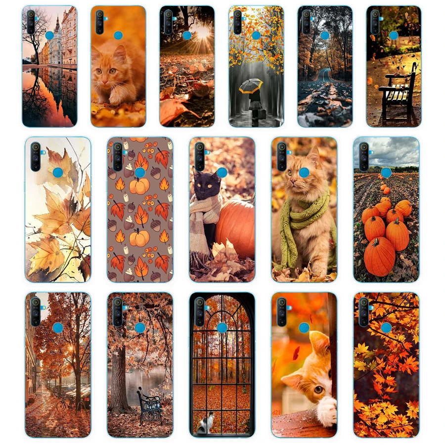 353FG Autumn leaves gift Soft Silicone Tpu Cover phone Case for OPPO A5S A7 AX7 A5 A9 2020 Reslme C3