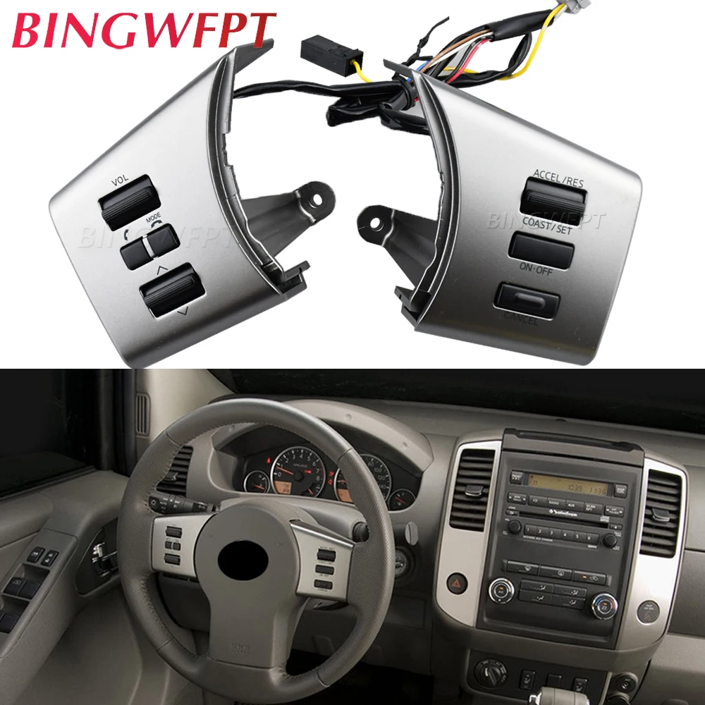 Car Steering Wheel Controls Volume Cruise Switch Buttons For Nissan Navara 2009-2012 48430-ZL91C