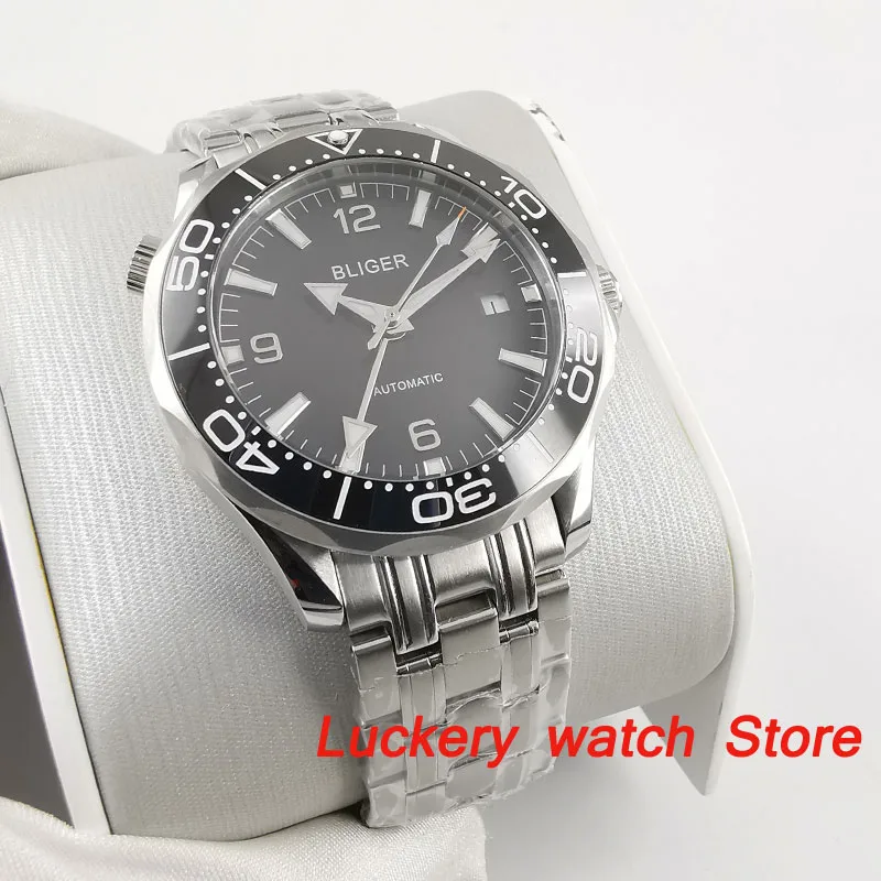 41mm bliger black dial Luminous saphire glass;Ceramic Bezel GMT Automatic movement men's watch-BA225