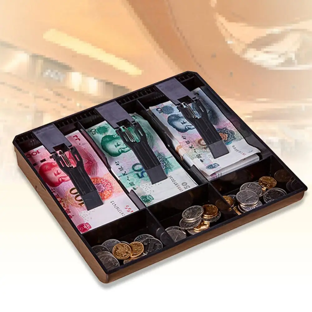 Vendite calde!!! Nuovo arrivo 3 griglia denaro contanti registratore di monete cassa scatola inserisci vassoio portaoggetti organizzatore