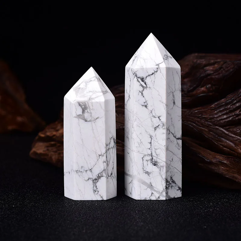 1PC Natural White Turquoise Point Crystal Healing Kallaite Energy stone Natural Quartz Home Decor Reiki Polished Crafts 50-80mm