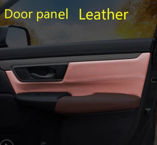 For Honda CRV 2017 2018 2019 2020 2021 Microfiber Front / Rear Door Panel  Armrest  Leather Cover Protective Trim car interior