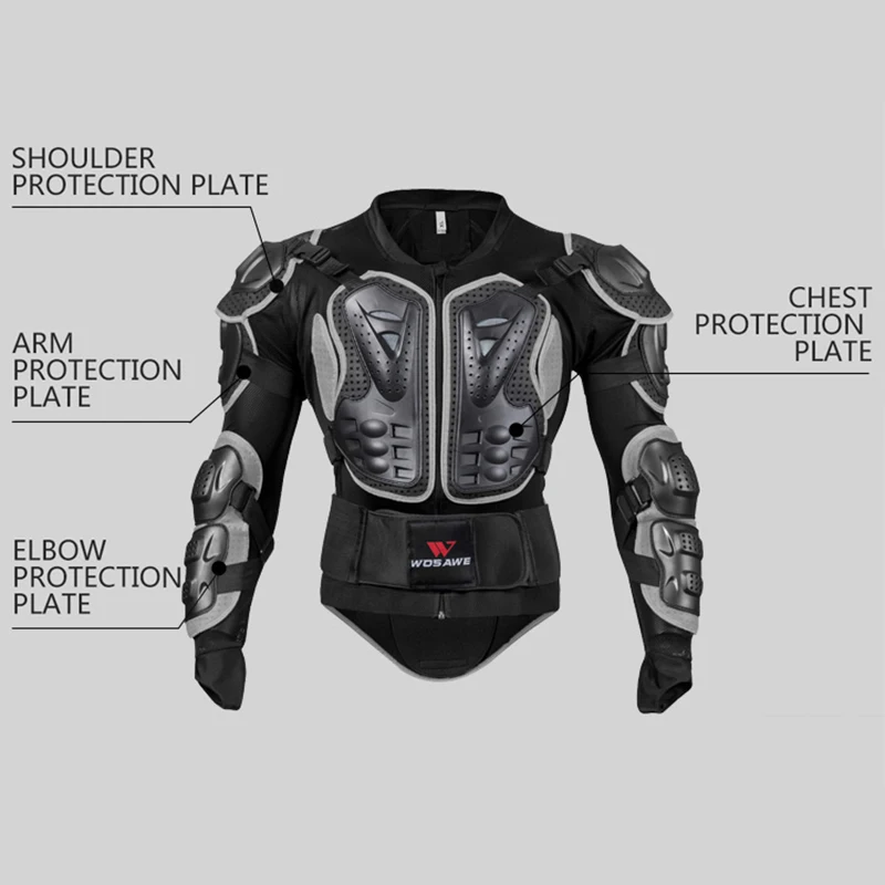 WOSAWE Motorcycle Armor adult Protective Gear GHOST RACING Riding Armor Protector Snowboard Ski Skate Motocross chest back Armor