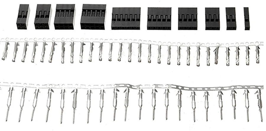 Imagem -04 - Dupont Cabo Jumper Fio e Pin Header Housing Kit Masculino Crimp Pins 2.54 mm 620 Pcs