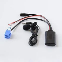 Biurlink Bluetooth Wireless AUX input Audio Cable Microphone Call Free Adapter ISO 8Pin for Smart Fortwo 450 Radio MP3 Auxiliary
