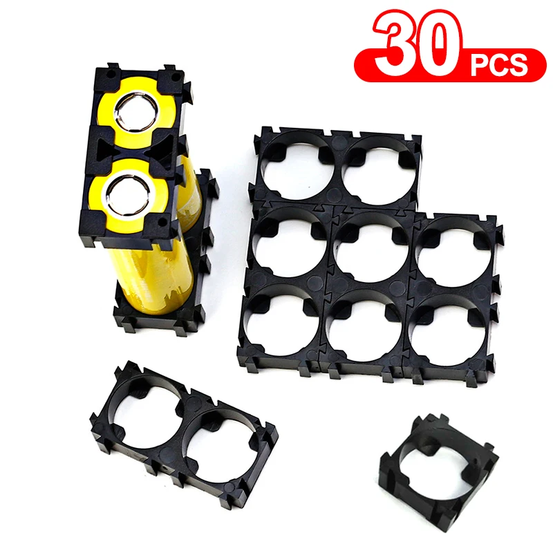 30pcs 18650 Battery Safety Anti Vibration Holder Cylindrical Holder Bracket Fire Retardant Meterials Lithium Batteries