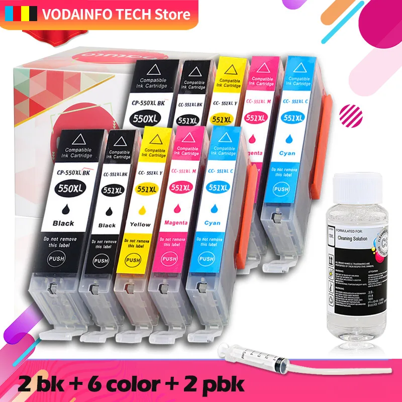 PGI 550 551 compatible ink cartridge for canon PIXMA IP7250 MG5450 MX925 MG5550 MG6450 MG5650 MG6650 IX6850 MX725 MX925 printer