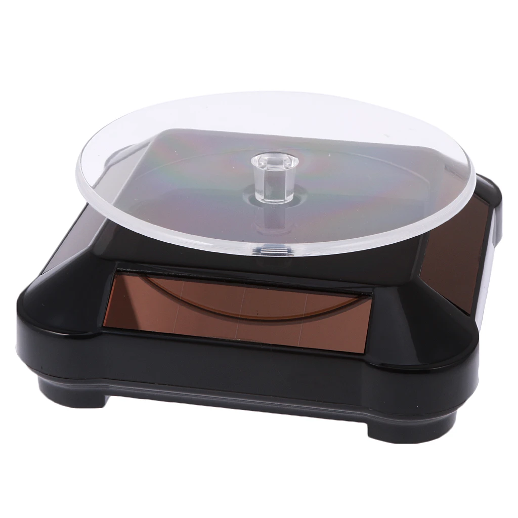 360° Rotating Display Stand Base Rotary Turntable - Solar/Battery Powered, 4 Colors for Choose