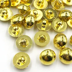 50/100 pcs 12mm electroplated gold button clothing sewing accessories DIY crafts decoration children's handmade buttons PT333