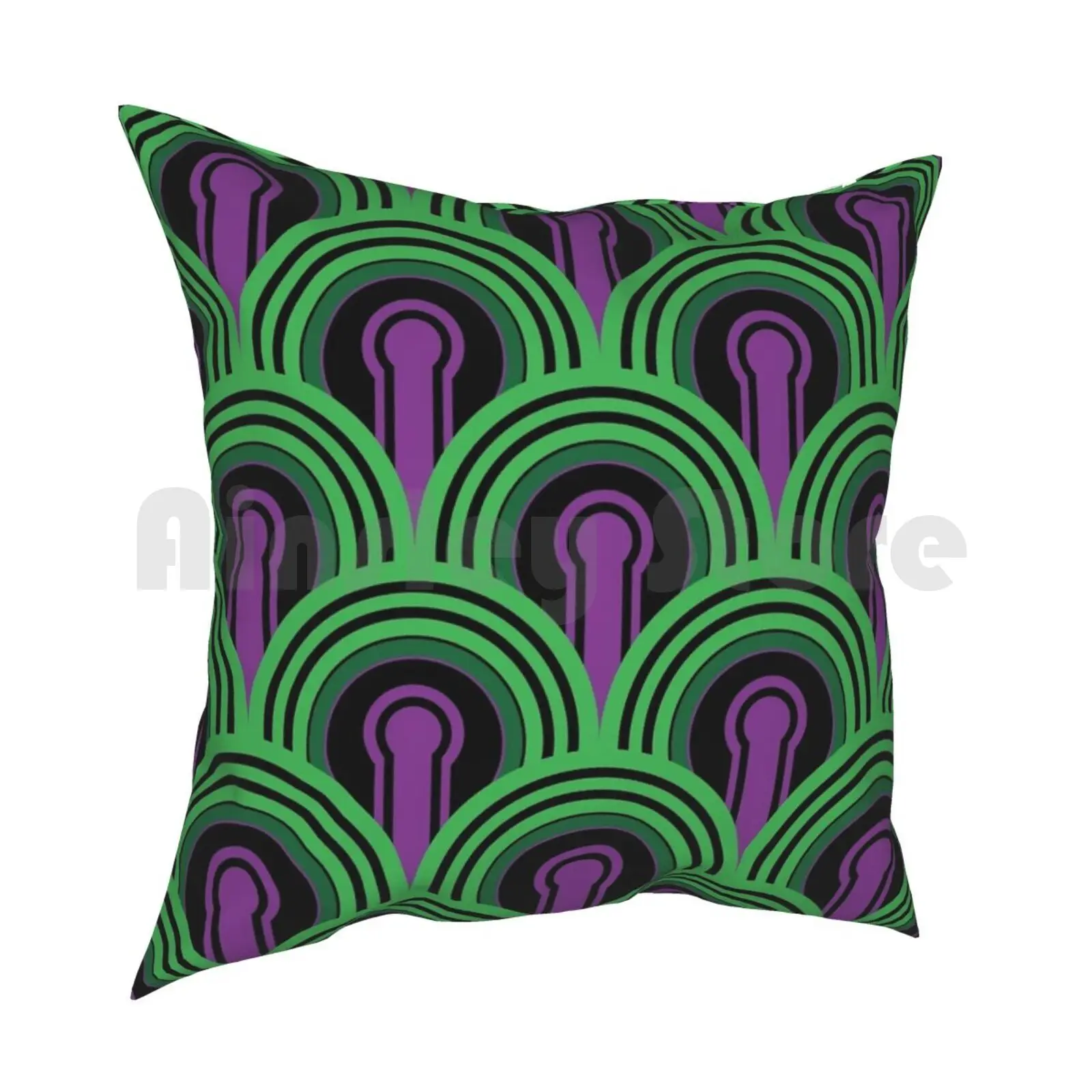 Overlook Hotel Carpet From The Shining : Purple / Green Pillow Case Printed Home Soft Throw Pillow Shining The Shining