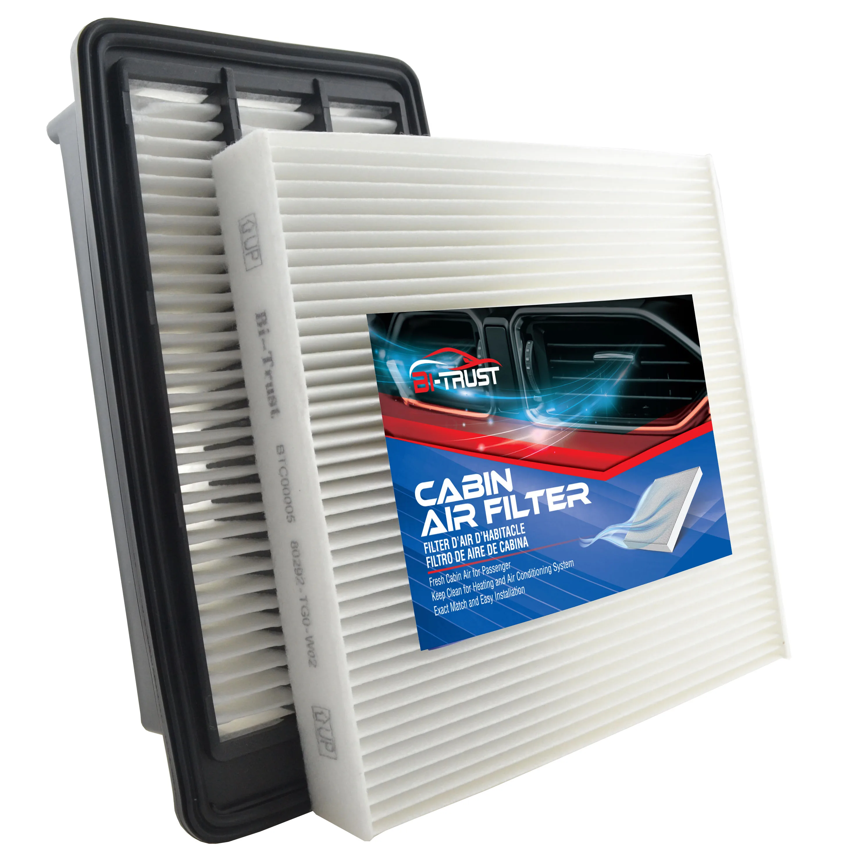 

Bi-Trust Engine & Cabin Air Filter for Honda Civic 16-20 Honda CR-V 17-20 1.5L Turbo Only 17220-5AA-A00