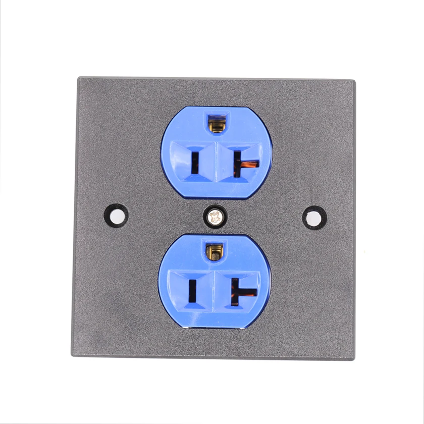 

1x Copper US AC 20A Power Duplex Receptacle Outlet Socket Distributor HiFi