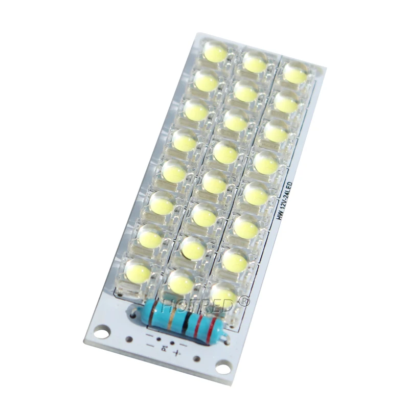 LED Piranha Board Lamp Module DC 12V 24LED Super Bright White Light Energy Saving  Street Energy Saving For Car DIY Kit