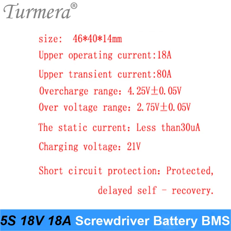 18650 Lithium Battery BMS 5S 18V 21V 18A 18V Screwdriver Battery Shura Charger Protection Board for makiita dewelt screwdriver