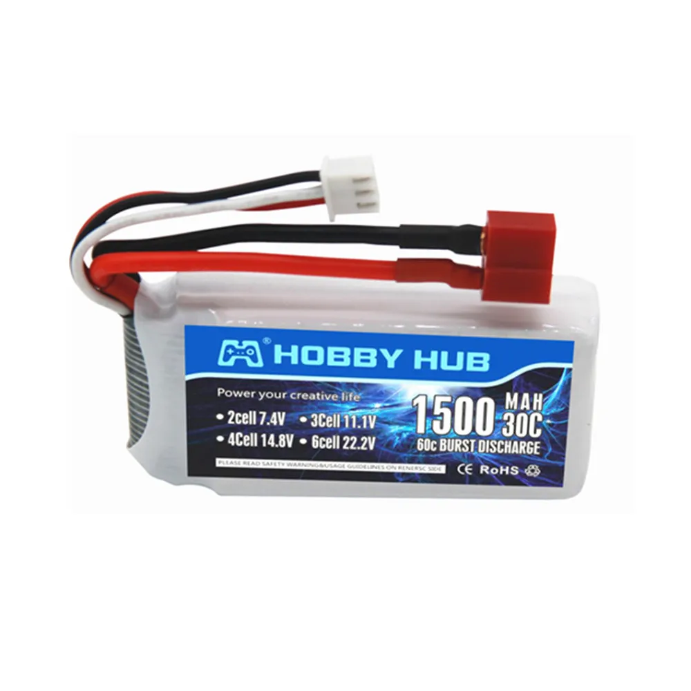 7.4V 1500mAh Lipo Battery For RC Helicopter Parts 2s Lithium battery 7.4 v Airplanes battery with JST/T/XT60 Plug