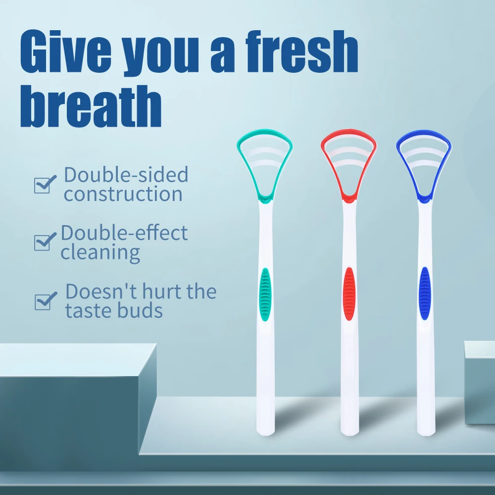 Y-Kelin Tongue Scraper Oral  Cleaner Brush Fresh Breath Cleaning Coated  Toothbrush  Hygiene Care Tools