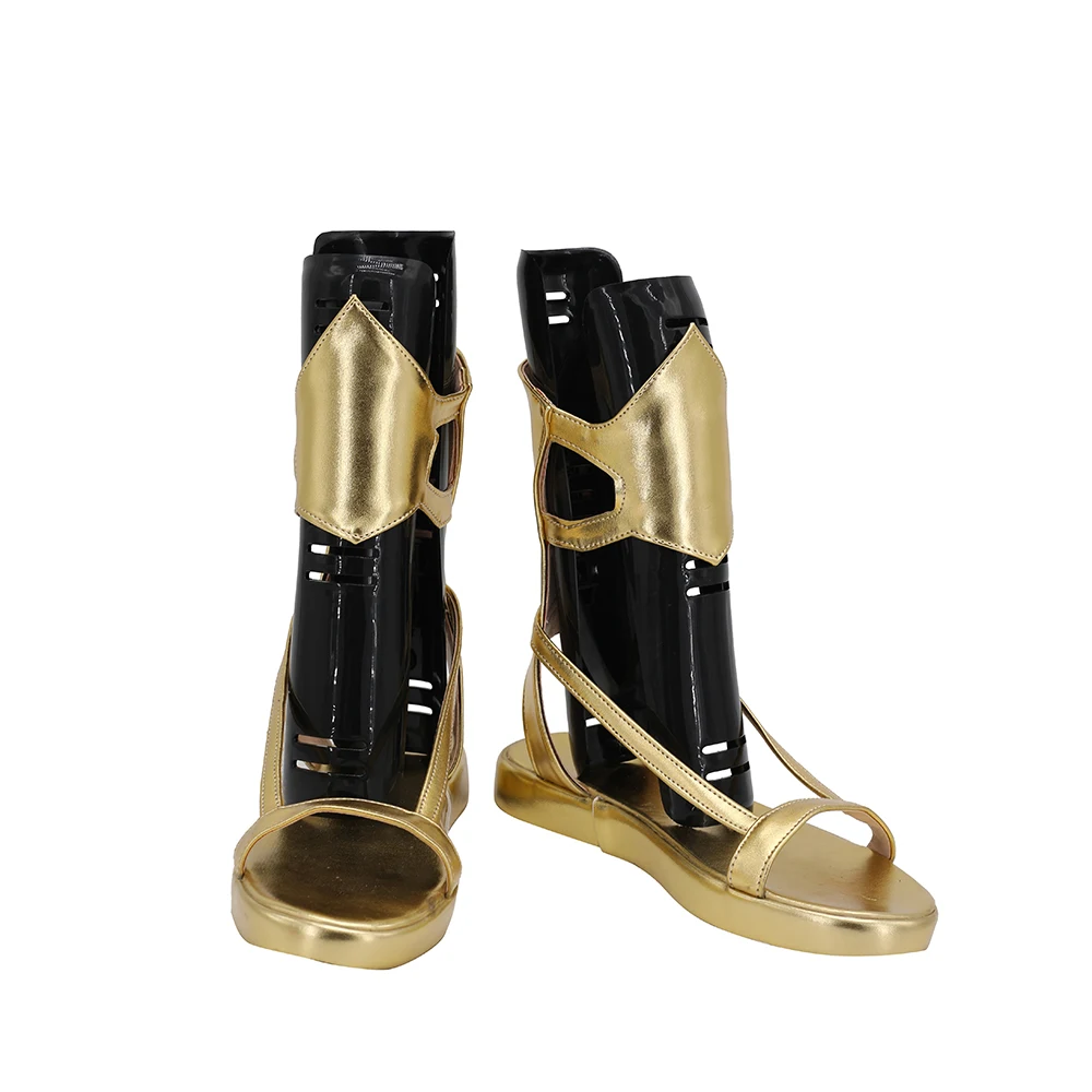 Fate Grand Order FGO Dioscuri the Gemini Twins Cosplay Boots Golden Sandals Custom Made Any Size (6)