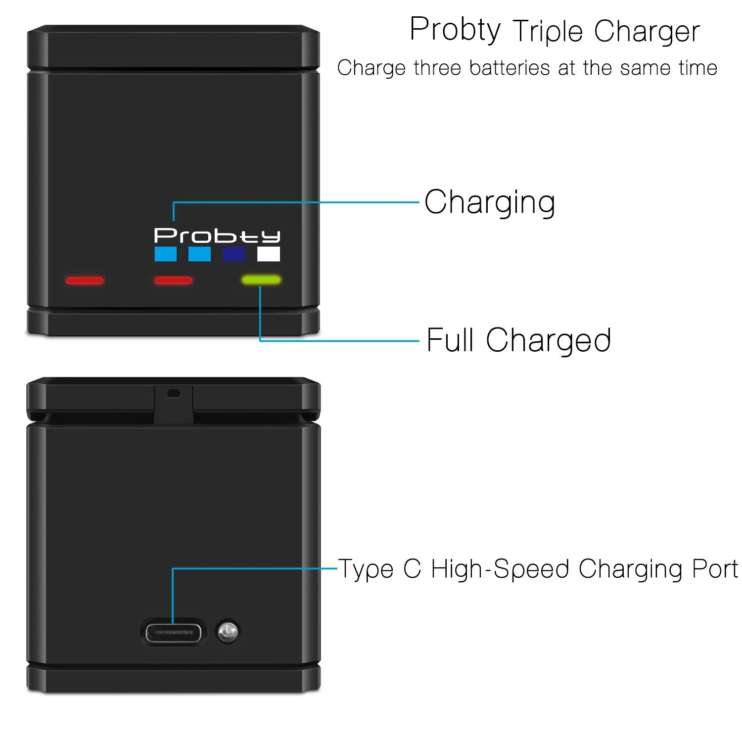 1680mAh bohater 8 7 baterii lub 3 gniazdo obudowa ładowarki dla Gopro Hero 8 7 Hero 6 Hero 5