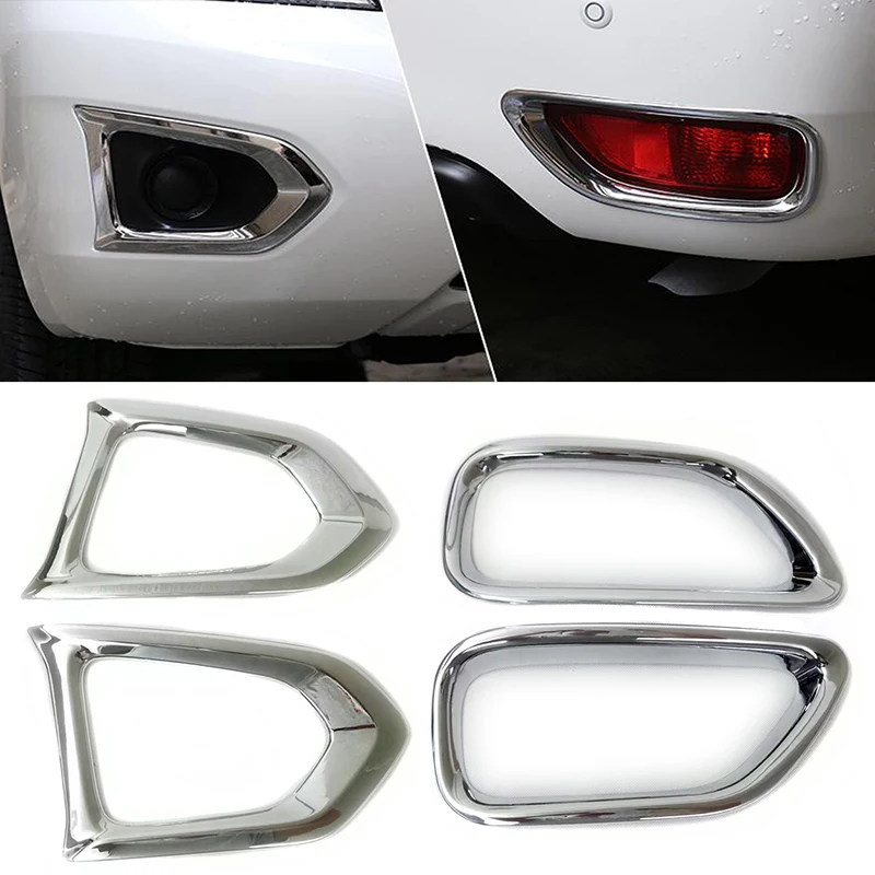 for Nissan Patrol Y62 2011-2018 ABS Car Styling front/Rear Fog Light Lamp Decoration Cover Trim Frame Sticker Car Accessories