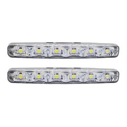 2Pcs/set LED Auto Daytime Running Light 5050-6SMD 6W Universal Car DRL Auto Lamp DRL Auxiliary Light Driving Lamp