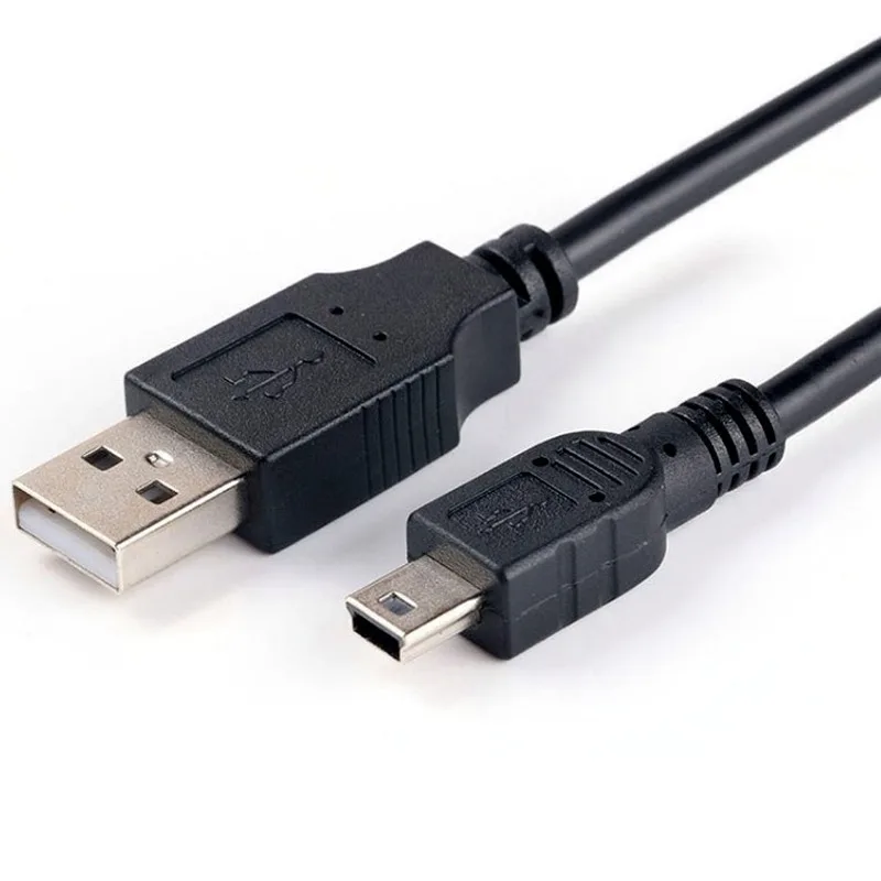 1PC USB Charging Cable USB 2.0 Male A To Mini B 5-pin Charging Cable for Digital Cameras Mini USB Cable Data Charger Cable