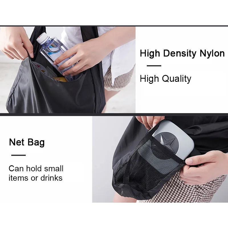 New Portable Nylon Tote Shopping Bag Magic Style Big Storage Bags ECO Reusable Luggage Clothes Organizer Fruit Storage Handbag