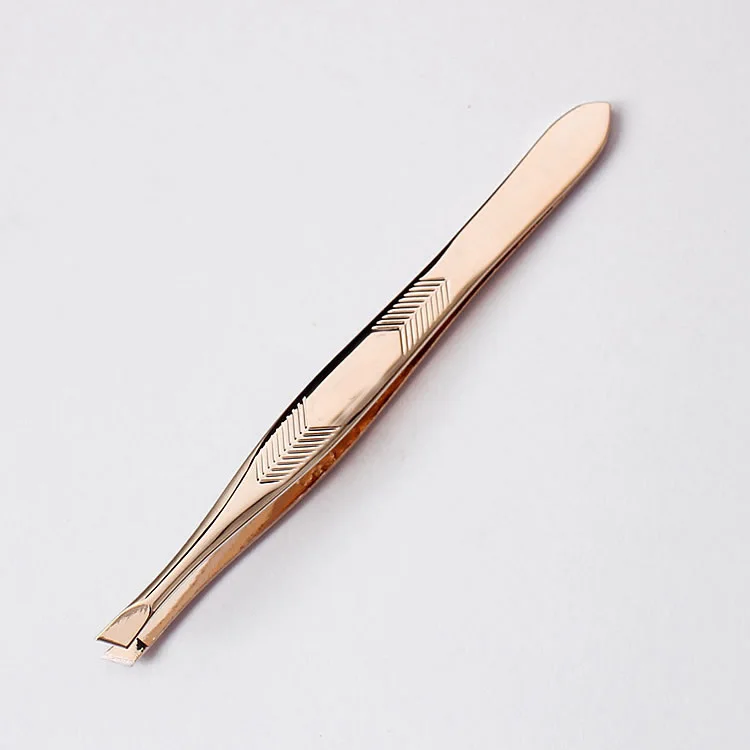 Pinzette per sopracciglia in acciaio inossidabile Pinzette per sopracciglia Make Up Punta inclinata Clip per rimozione peli Ciglia finte per viso Naso Strumento di bellezza