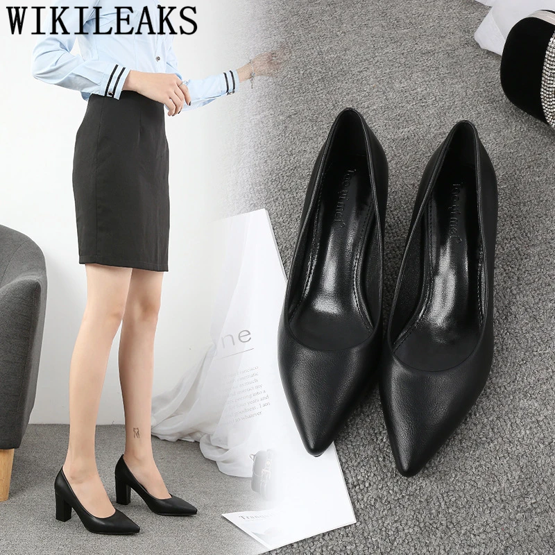 Court Shoes Black Heels Chunky Heels Designer Shoes Women Luxury 2024 Block Heel Shoes Fashion Scarpe Donna Eleganti Zapatos