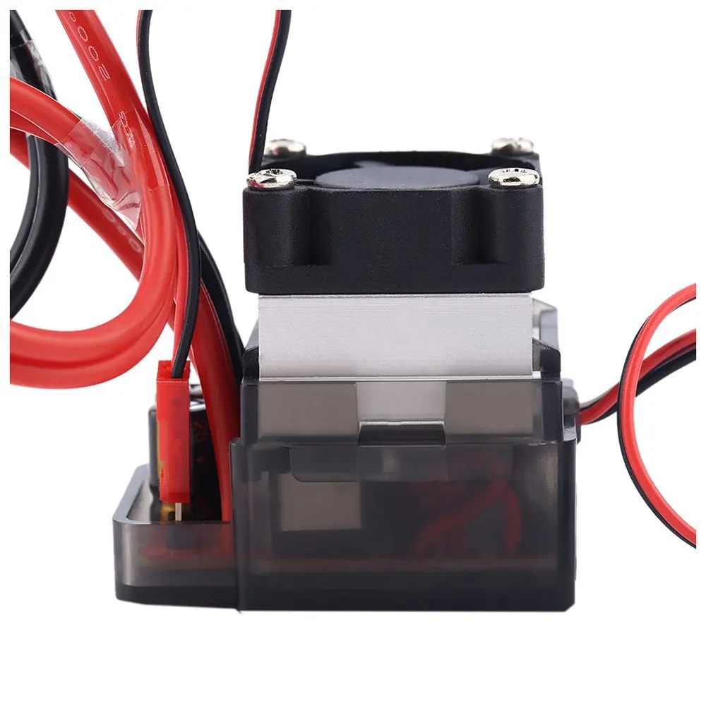 Controlador de velocidad cepillado ESC de alto voltaje 6V-12V 320A con ventilador de refrigeración protección contra el calor de baja voltios y sobrecalentamiento para RC coche camión barco