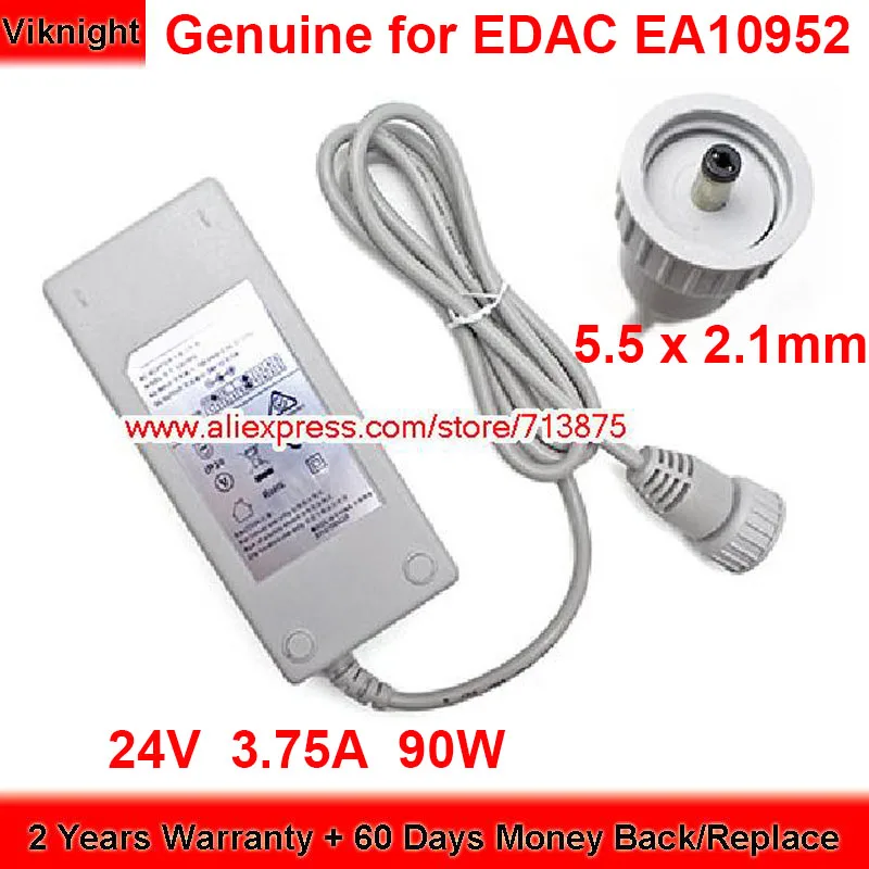 Genuine EA10952 90W Charger 24V 3.75A Ac Adapter for Ecovacs W920 W950 WINBOT with 5.5 x 2.1mm Tip Power Supply