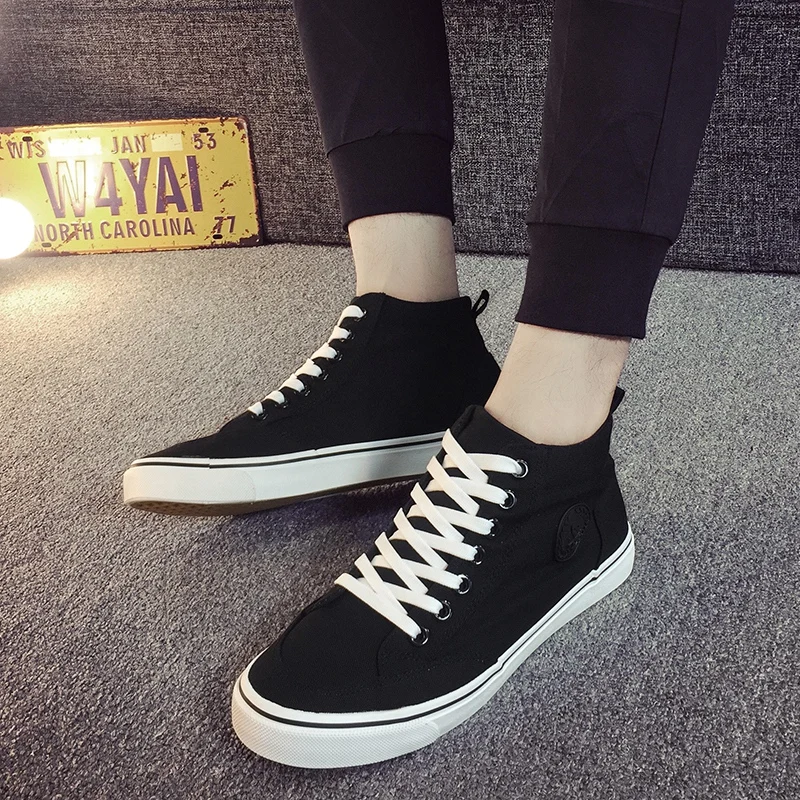 Classics Brand Men Sneakers Canvas Shoes Man High-top Casual Shoes Male Skateboard Trainers High Quality 3 Times Vulcanization