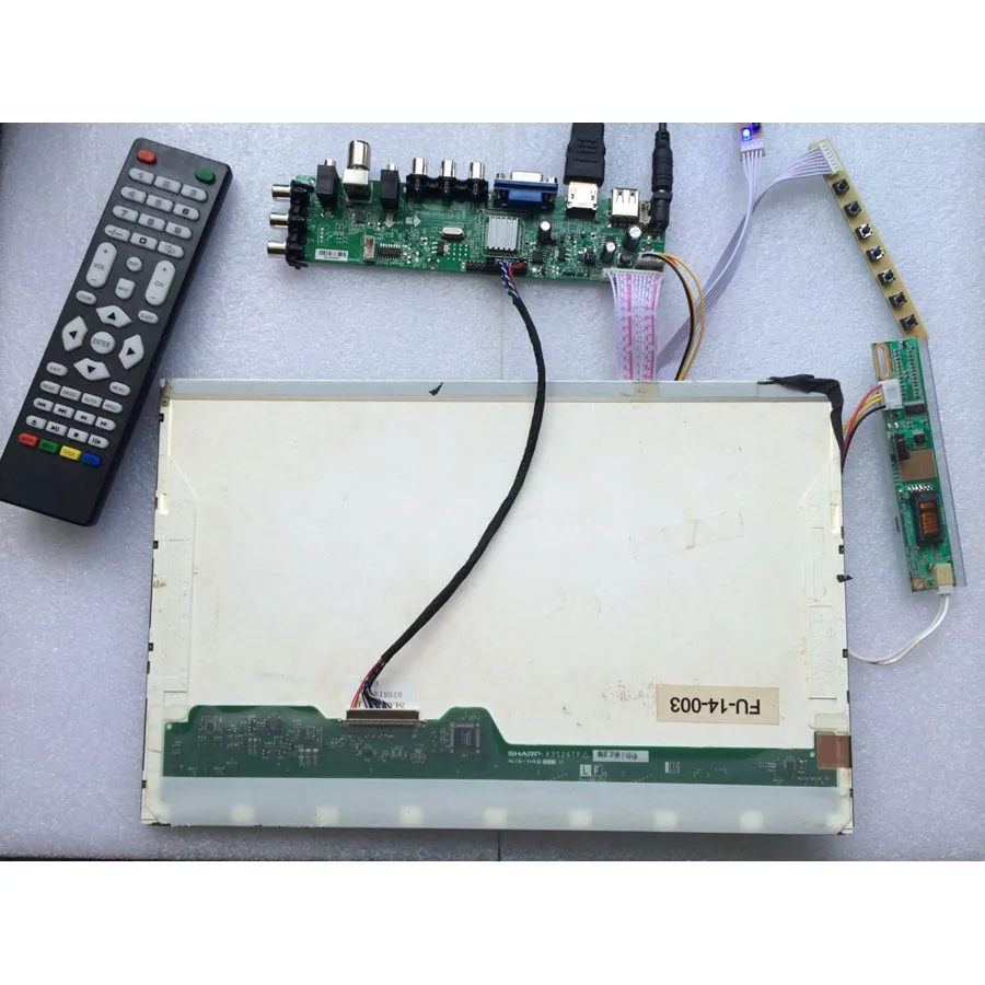 Kit For CLAA154WB09/CLAA154WB09A Panel Controller board 30pin Digital HDMI 1 CCFL LCD TV VGA USB AV remote DVB-T 1280X800 15.4"