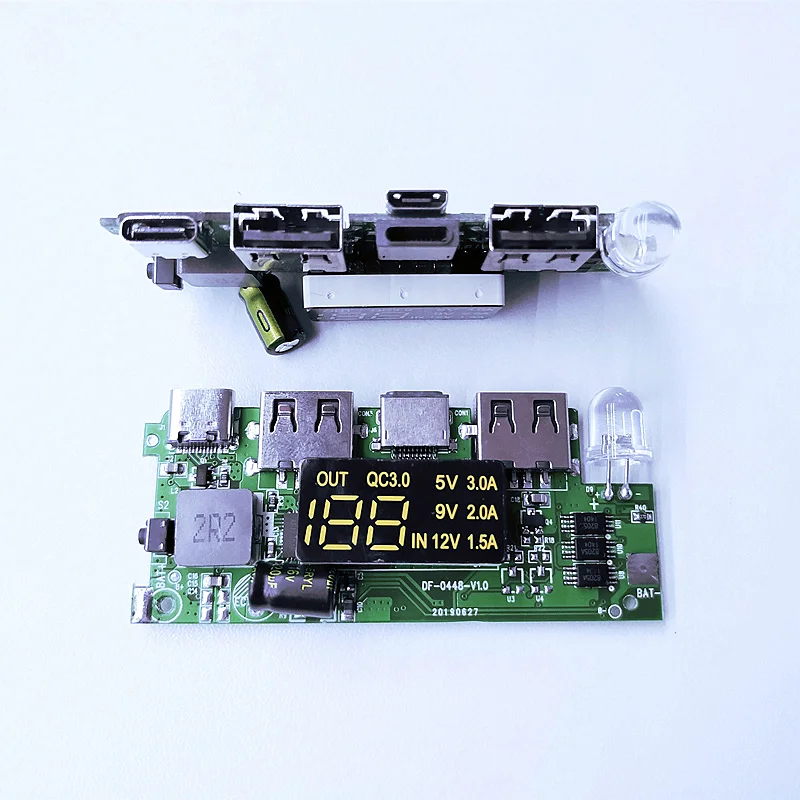 QC30 Fast Charge PD18W Multi-protocol IP5328 Smart Fast Charge Power Bank Booster Board 12V Booster Board