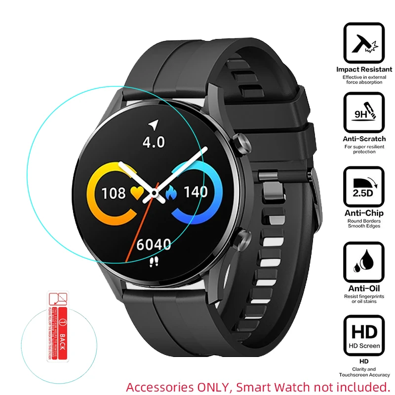 Smartwatch Tempered Glass Protective Film Guard For Xiaomi Imilab Smart Watch W12 Sport Full Screen Protector Cover Accessories