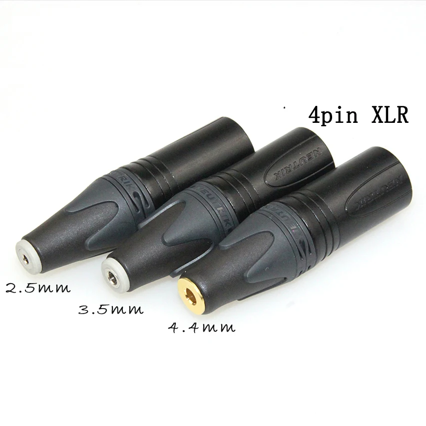 3.5mm/2.5mmm/4.4mm Evenwichtige Vrouwelijke om 4pin Gebalanceerde XLR Male Converter Adapter