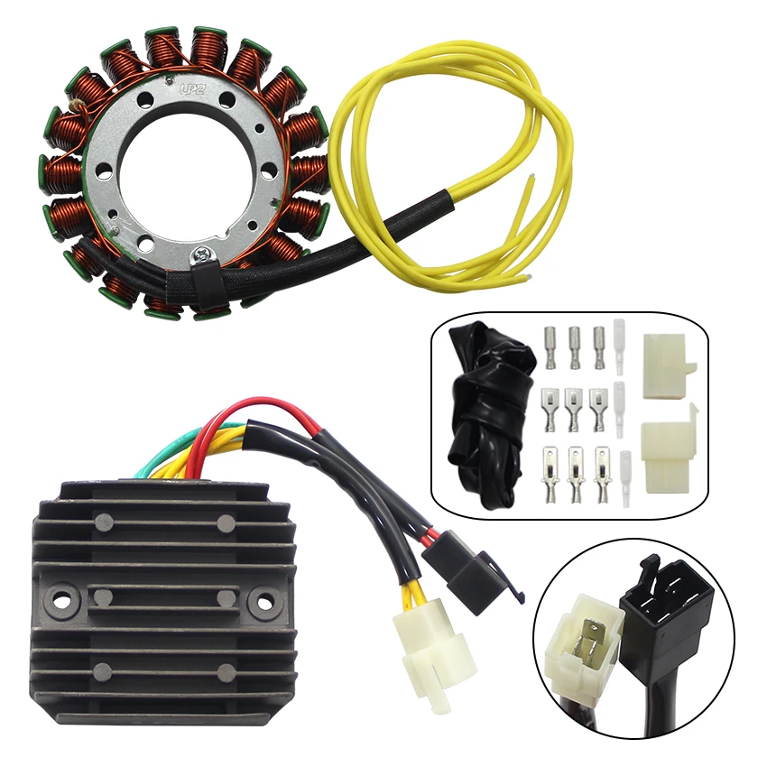 Zapłonu motocykla Magneto Stator iskrownik cewka i napięcie Regulator prostownika 12V zestaw dla Honda NT650 NT 650 Hawk GT 1988 1989 1990 1991