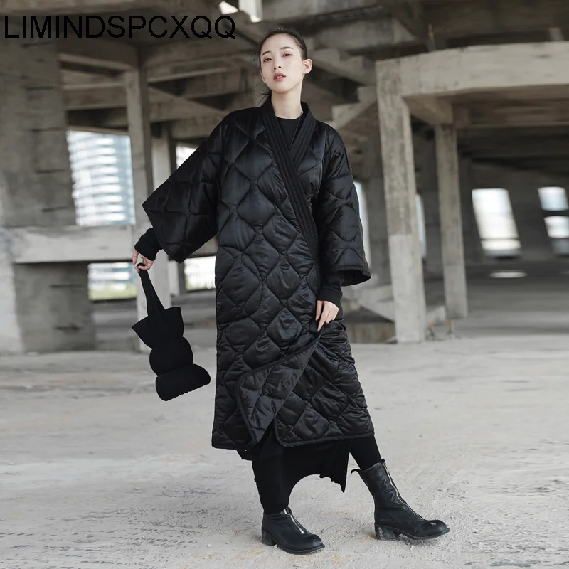 Parka Jacket Coat Long Autumn Winter Women Down Female Large Female Female 2024 Lady Outwear Quilted Kimono Cotton-padded